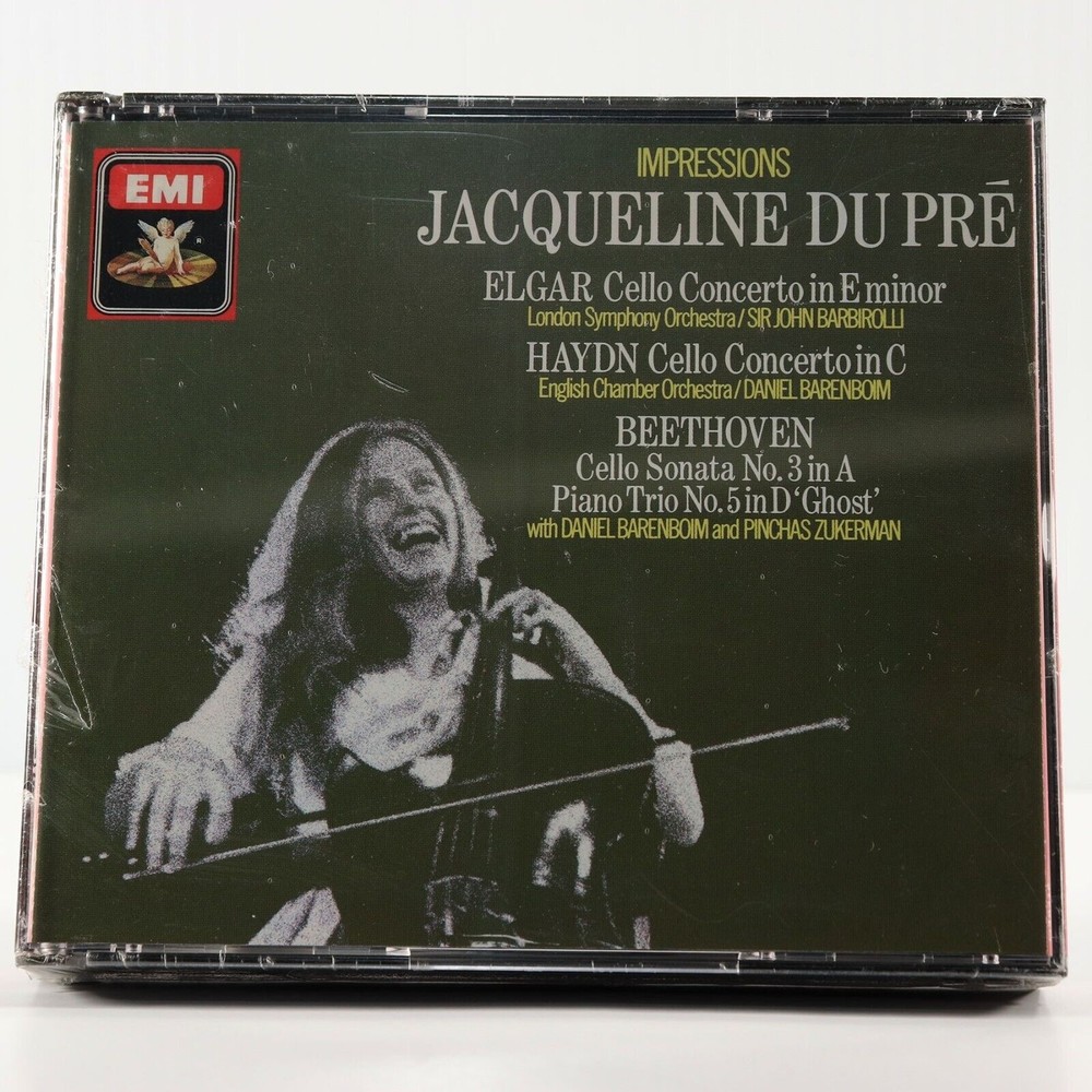 Impressions: Jacqueline Du Pré (CD, 1988, 2 Discs, EMI) NEW SEALED Cracked Case